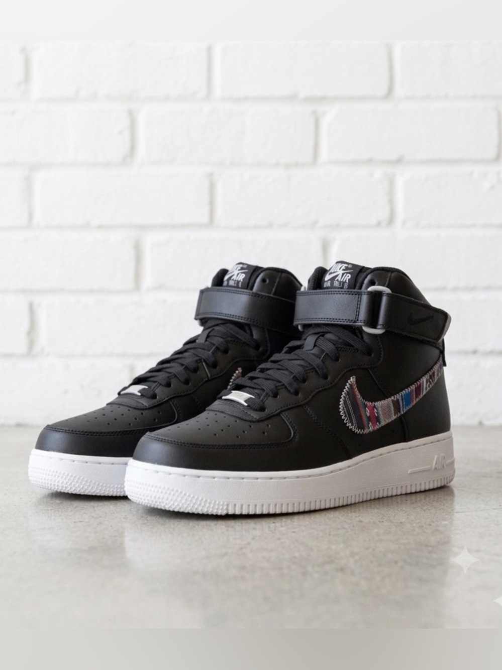 Nike Air Force 1 High '07 LV8 Afro Punk Black Multicolor 806403-006 Men's S 10.5